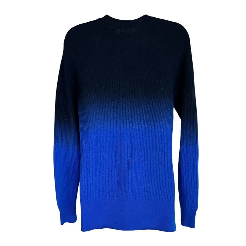 Naadam 100% Cashmere Cardigan in Blue & Black NWT Size X-Small